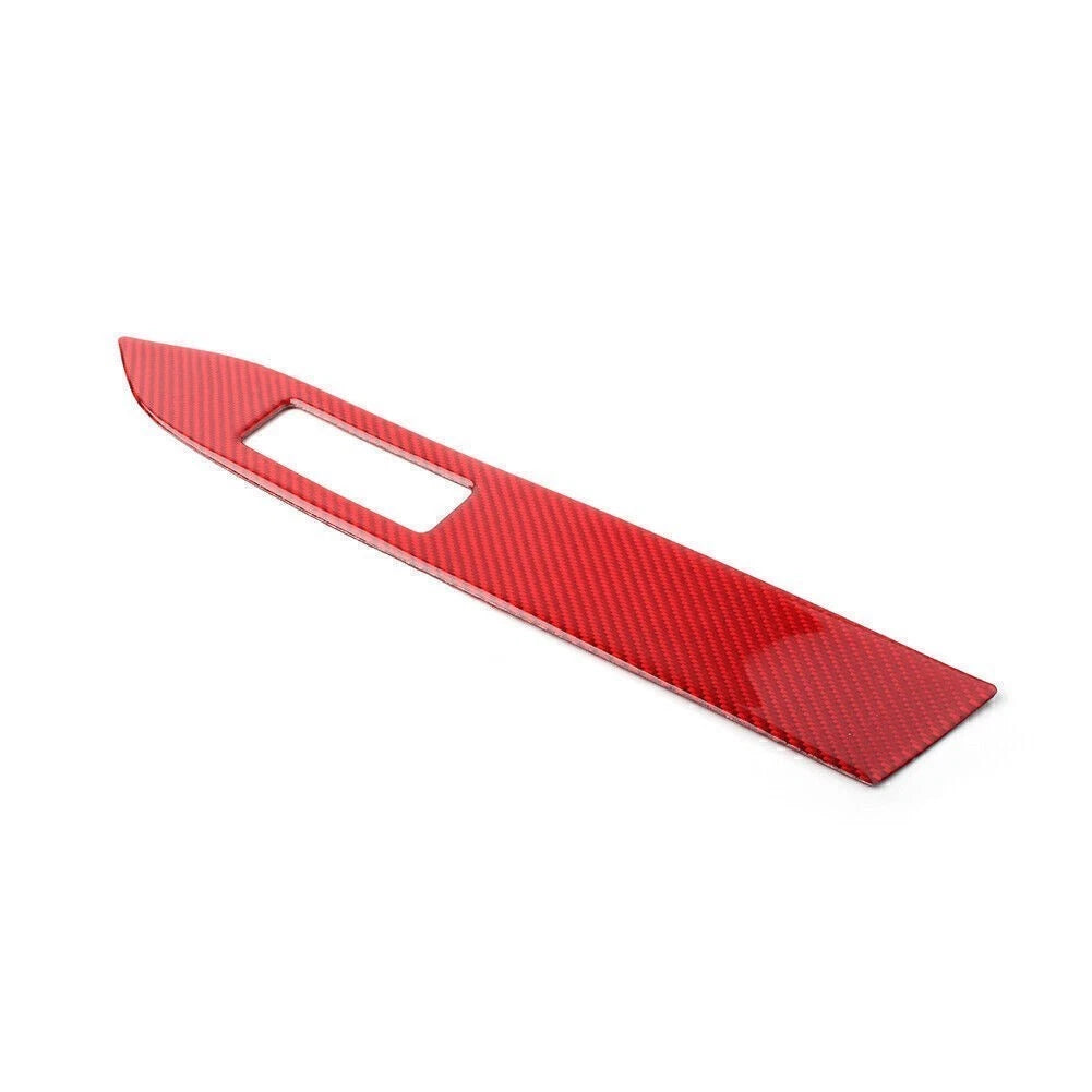 Red Carbon Fiber Dashboard Panel Cover Trim for Ford Mustang (2015–2019)