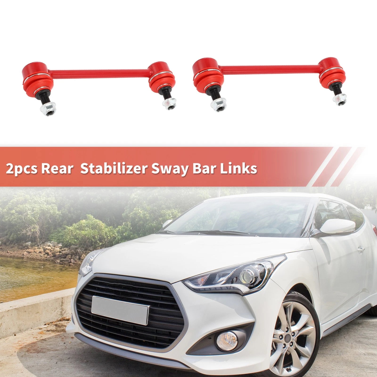2 Piece Rear Stabilizer Sway Bar Link Replacement for Hyundai Elantra (2007–2012)