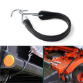 10" Heavy Duty Rubber Tarp Straps Tie Down Bungee Cords With Hooks Black