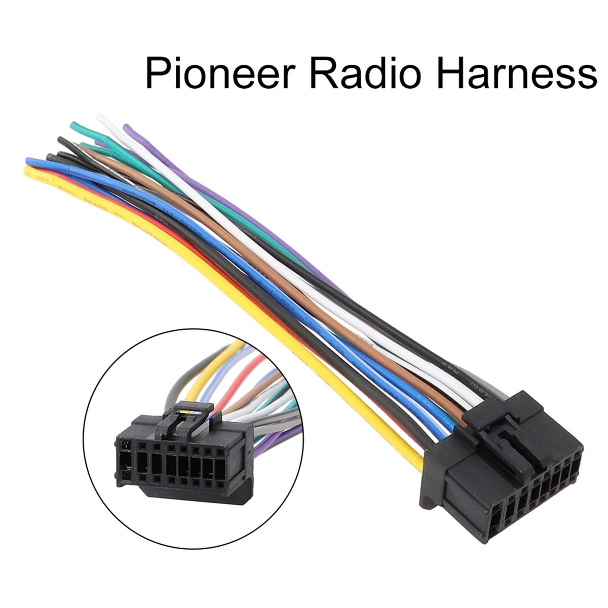 16-Pin Wiring Harness Connector for Pioneer DEH12/DEH23/DEH2300 (N/A)