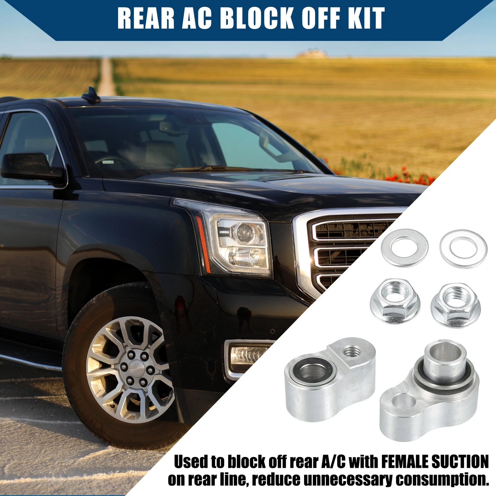 A/C Block Off Kit Line Terminator Rear Set for Chevy Suburban (2000–2013)