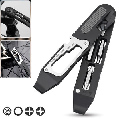 Metal Multifunctional Tire Lever Ratchet Wrench Screwdriver Bit Tool
