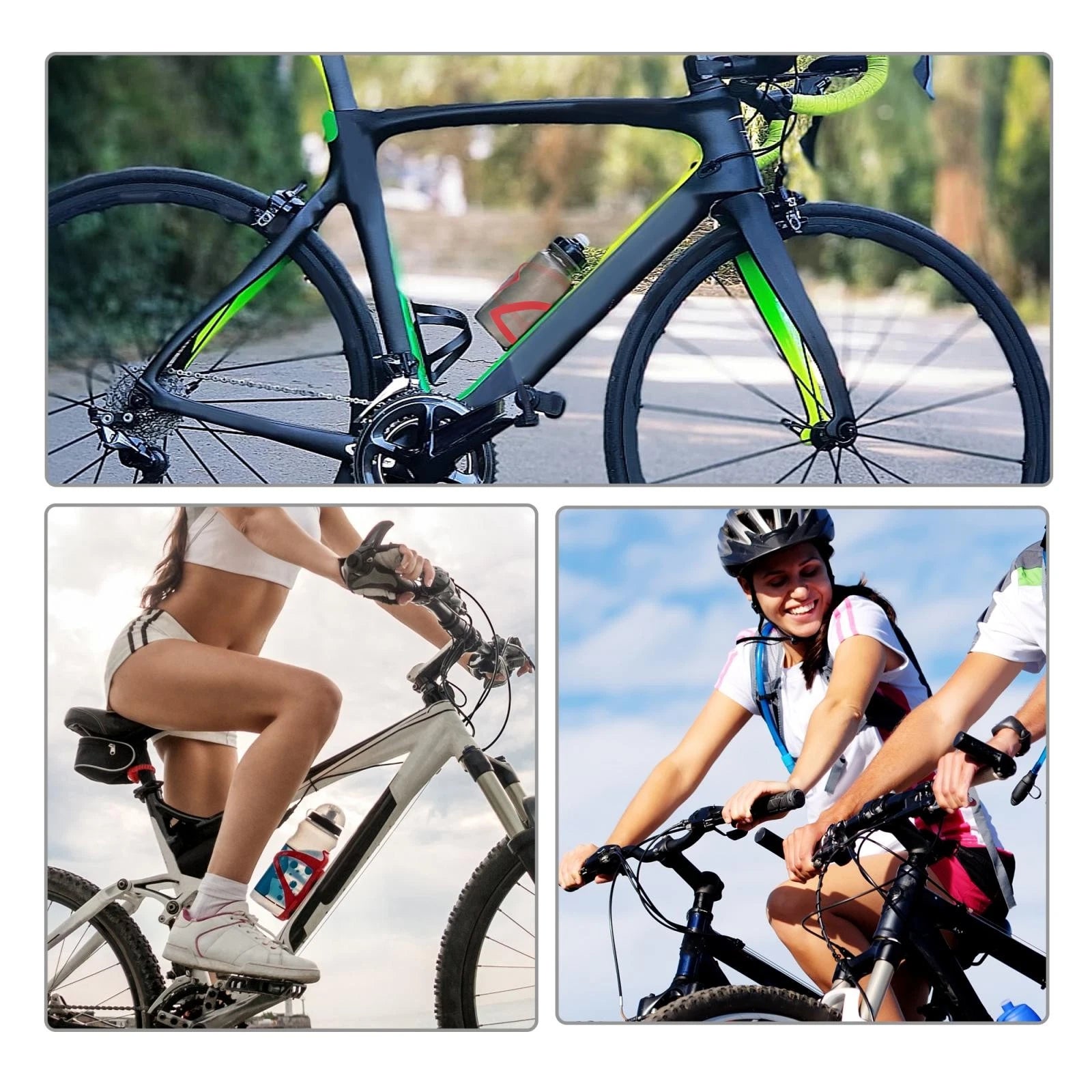 Bicycle Water Bottle Holder Double Side Carrier Rack for Universal Fit (All Years)