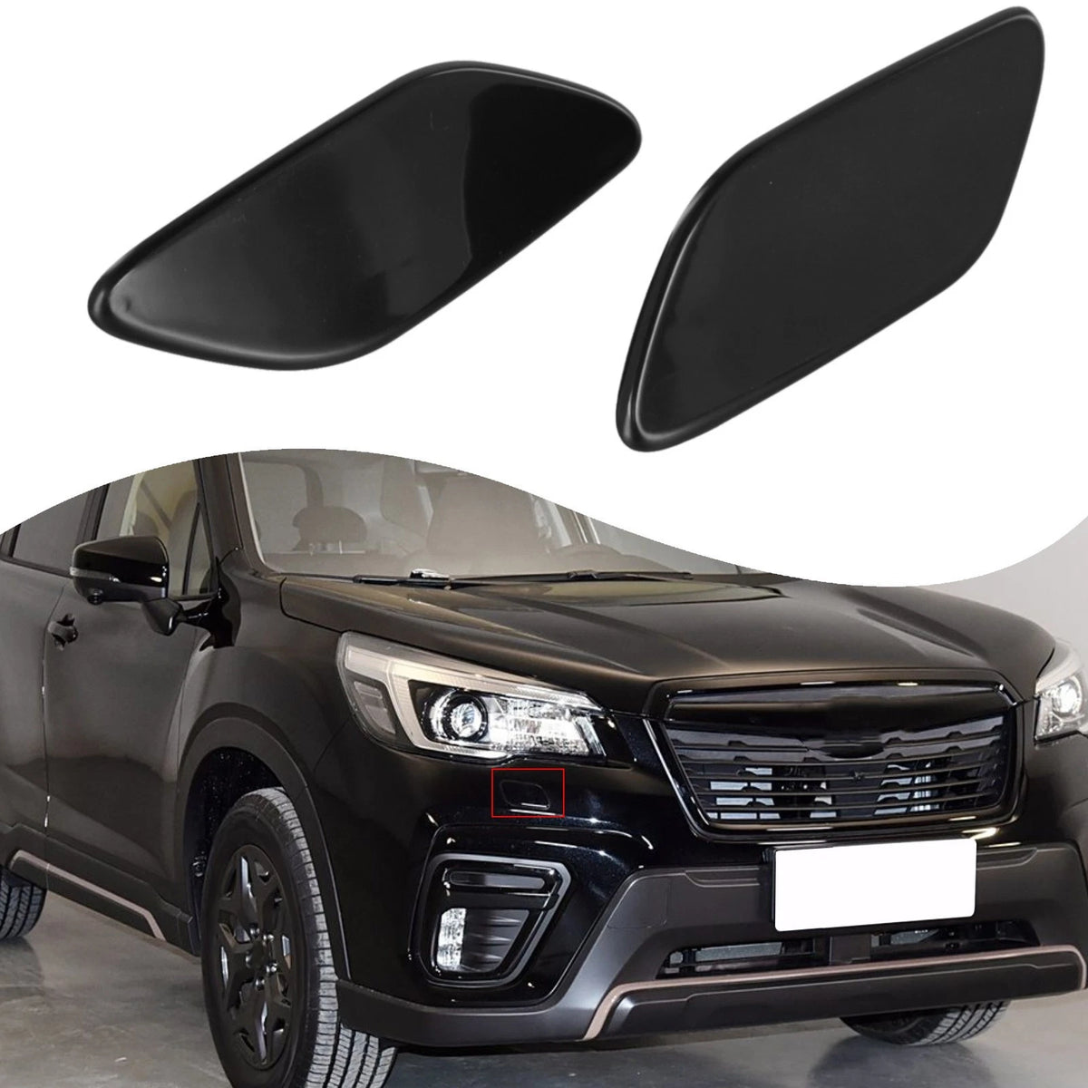 Headlamp Washer Spray Nozzle Cap Pair for Impreza WRX STI (2008–2011)