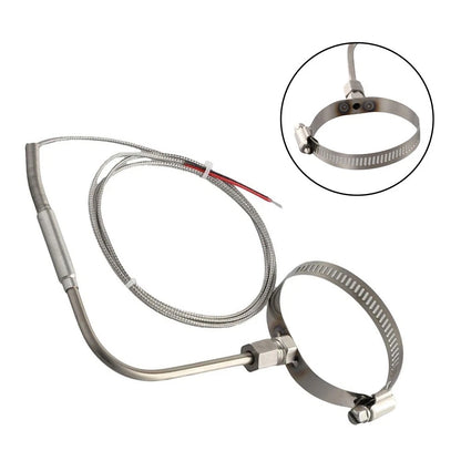 Type K Right Angle Thermocouple 80x5mm 1m Cable Stainless Steel