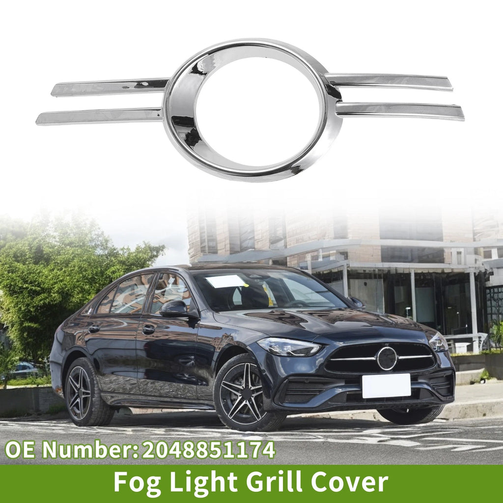 Left Front Fog Light Grill Replacement for Mercedes-Benz C-Class (2007–2011)