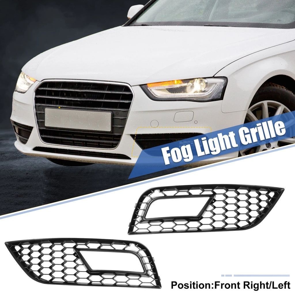 Front Bumper Fog Light Mesh Grille Cover for Audi A4 B8.5 (2013–2016)