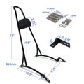 20" Black Passenger Backrest Sissy Bar for Harley Dyna FXD (2006–2017)