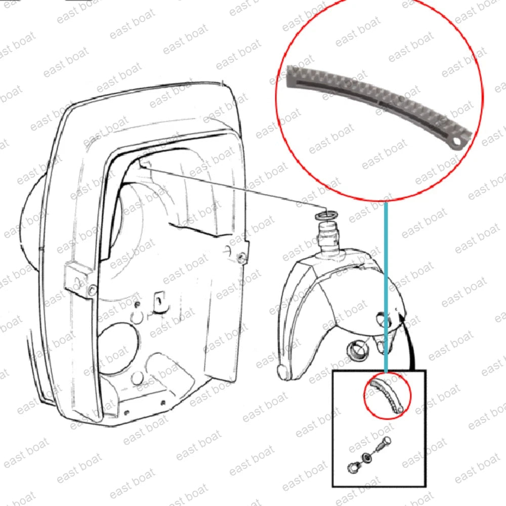 Gear Segment/Ratchet for Volvo Penta Trim Indicator Shield (872812)