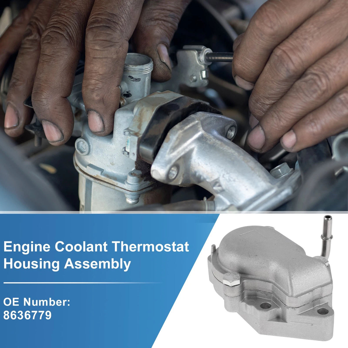 Engine Coolant Thermostat Housing Assembly No. 8636779 for Volvo S80 (2002–2005)