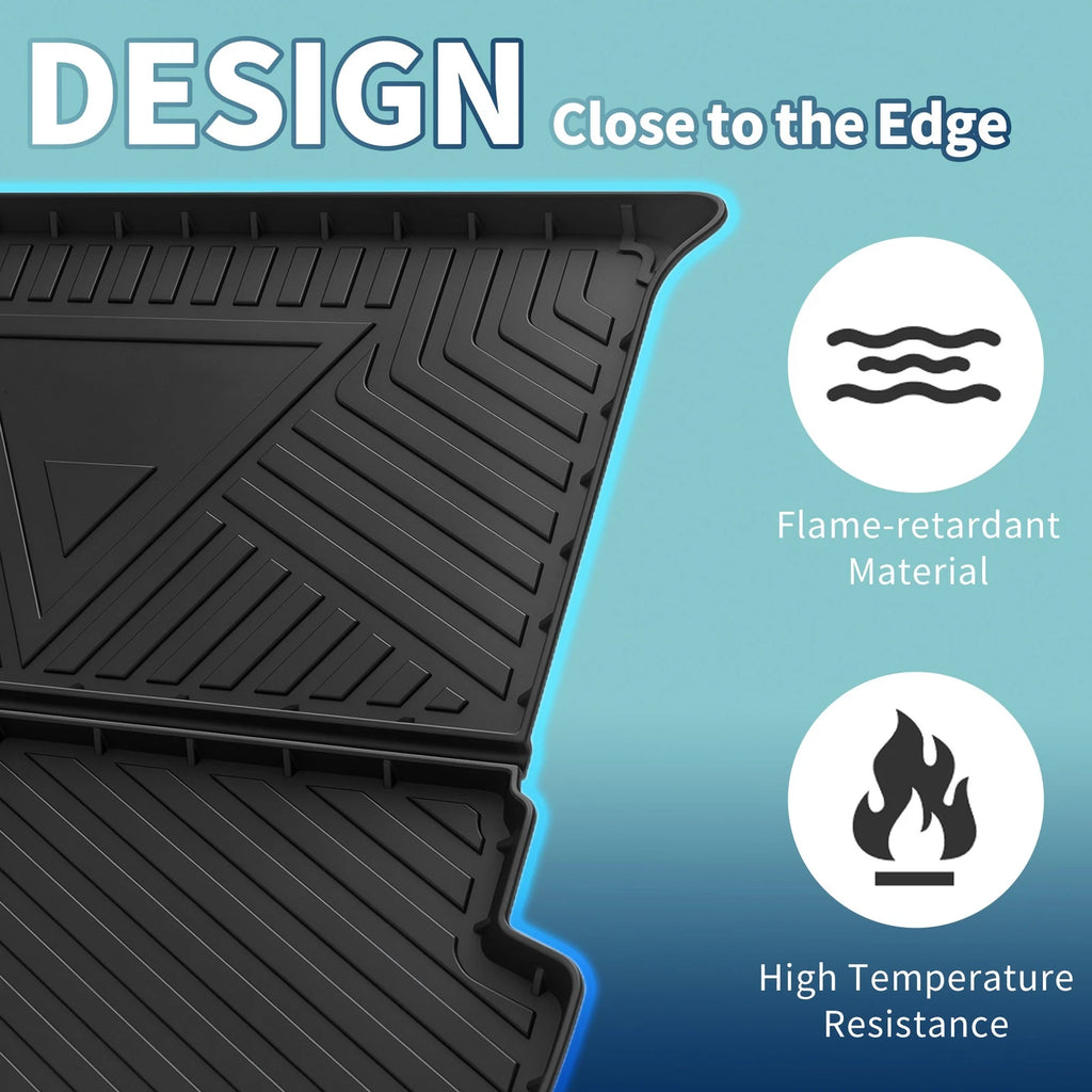 Rear Trunk Mat TPE Flat Face for Audi Q7 (2016–2024) 1 Piece