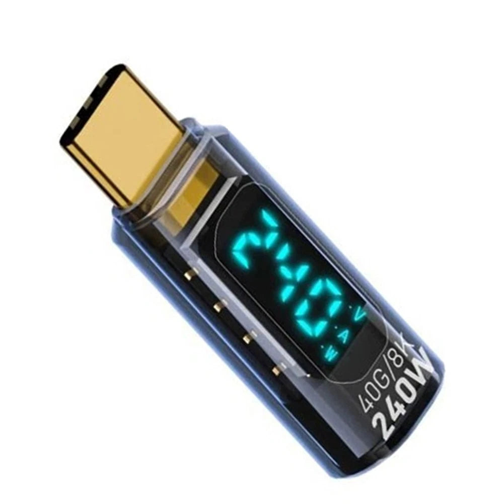 2X USB C Power Tester 240W with LED Voltage Current Monitoring