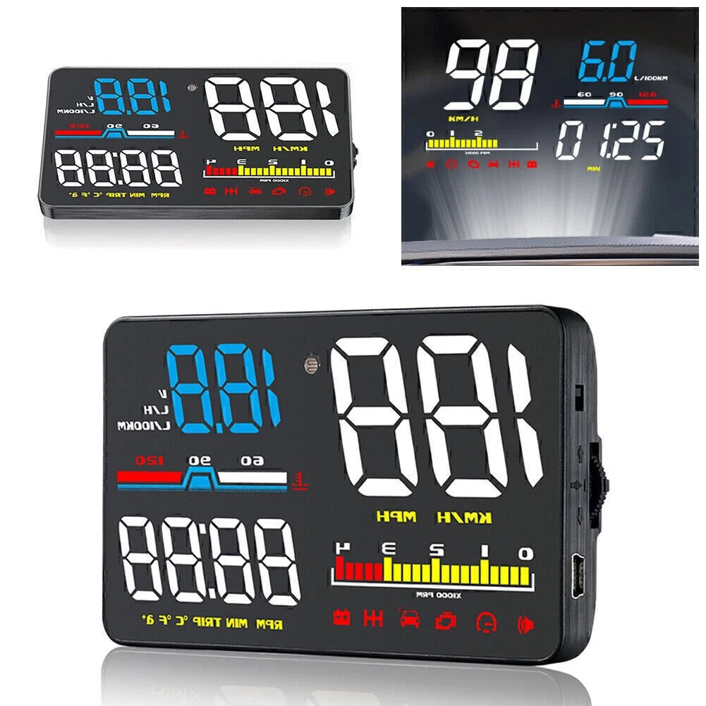 HUD D5000 OBD2 Head Up Display for Universal Vehicles (2010–2023)