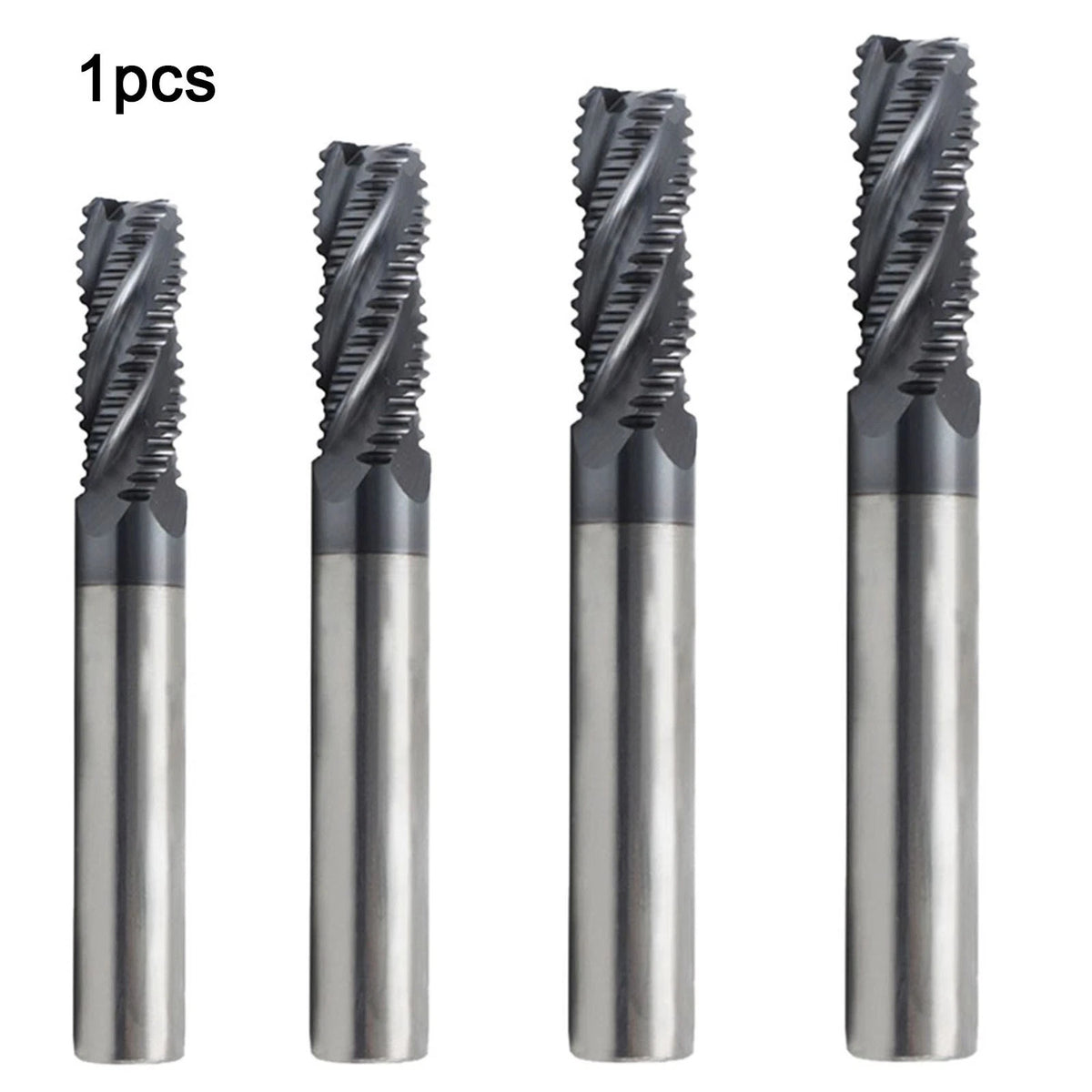 Solid Carbide Roughing Cutter 4 Teeth AlTiN Coating for CNC Use