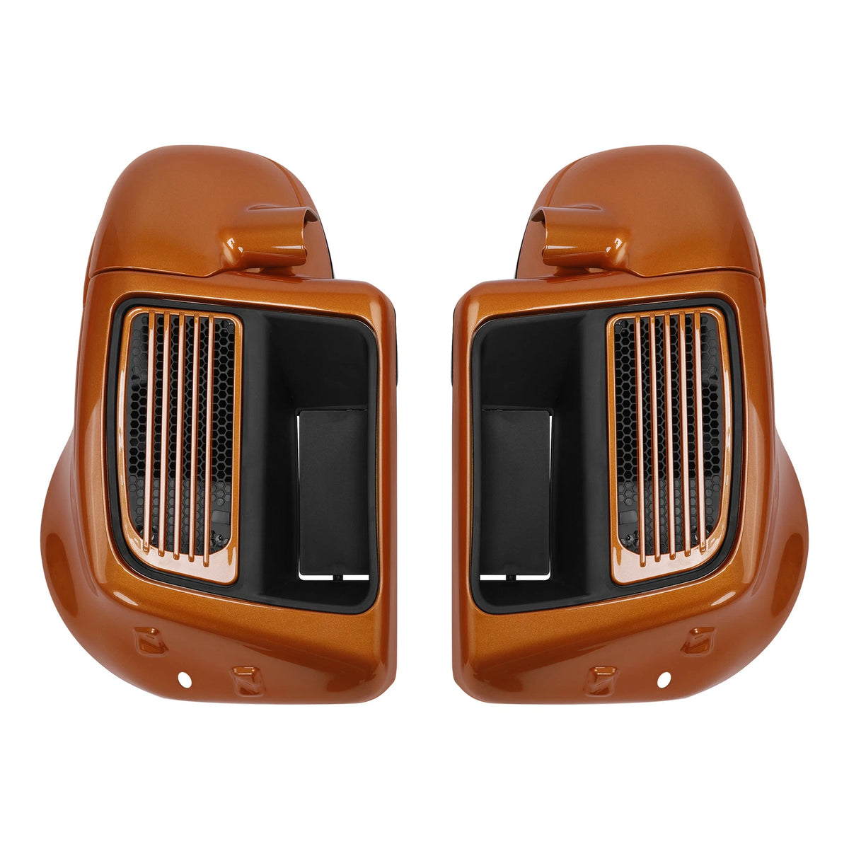 Lower Vented Fairings for Harley Touring Road Glide (2014–2023) Amber Whiskey