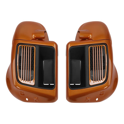 Lower Vented Fairings for Harley Touring Road Glide (2014–2023) Amber Whiskey