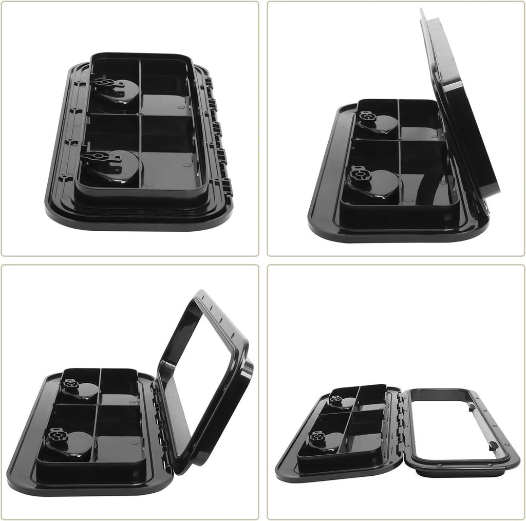 Marine Deck Access Hatch 24" x 9-5/8" Rectangle Boat Hatch & Lid (180°)