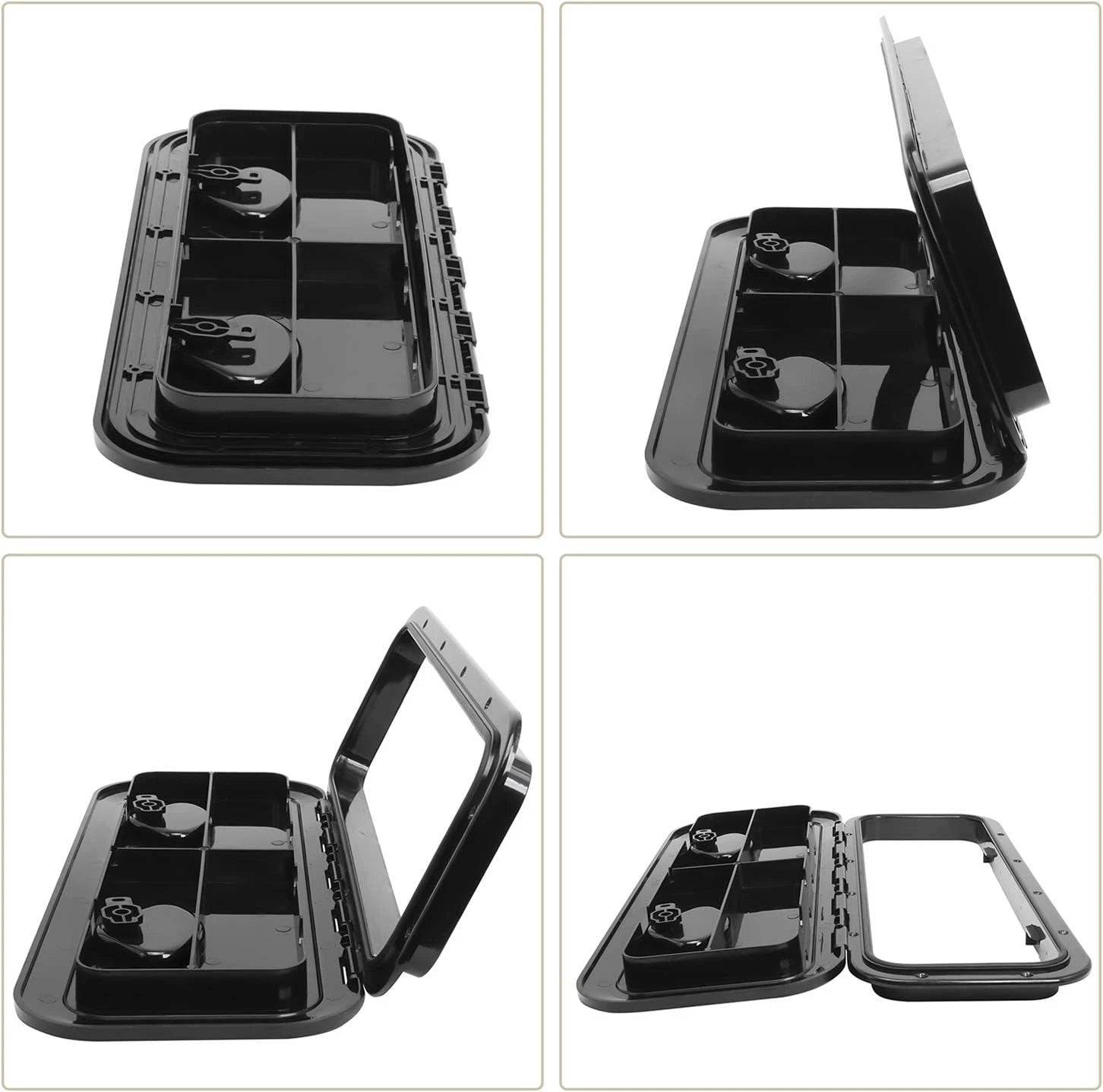 Marine Deck Access Hatch 24" x 9-5/8" Rectangle Boat Hatch & Lid (180°)