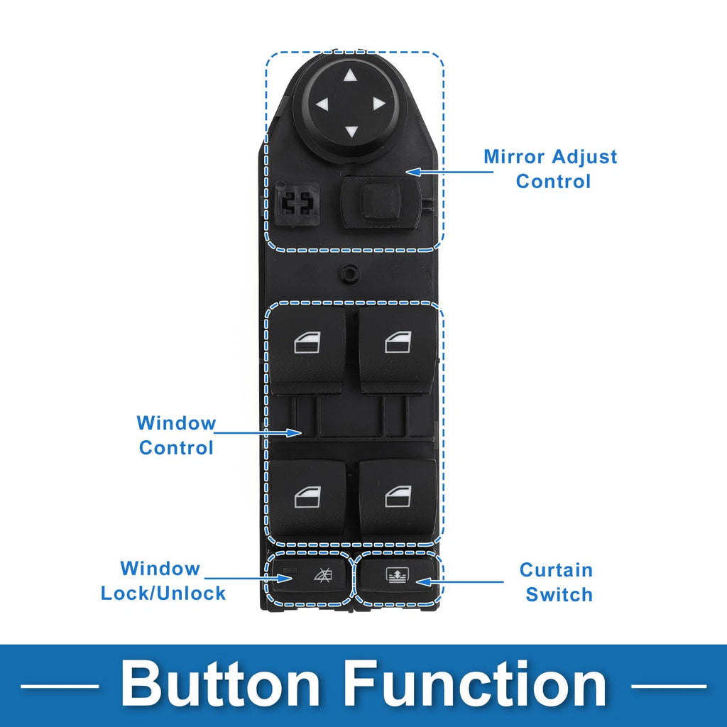 Power Window Switch Replacement for BMW 525i Base 2.5L (2004–2005)