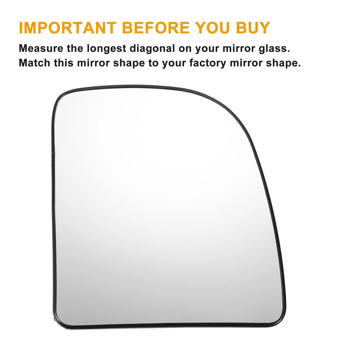 Mirror Glass Pair Left Right Heated White for Ford E150 E250 E350 (2015–2020)