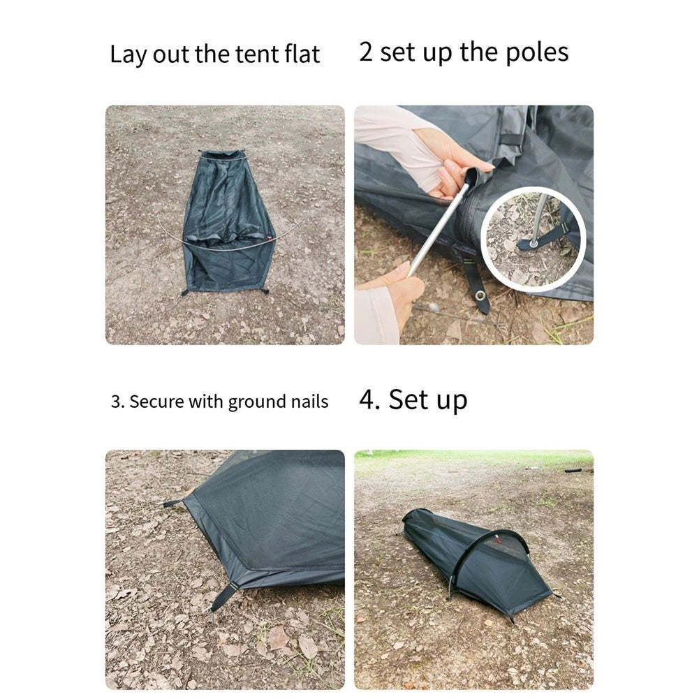 Lightweight Waterproof Tent for One Person (Backpacking)