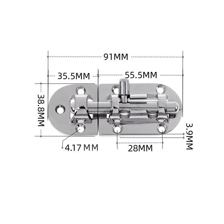 316 SS Deck Hatch Latch with Pull Ring for Yacht (Marine Hardware)