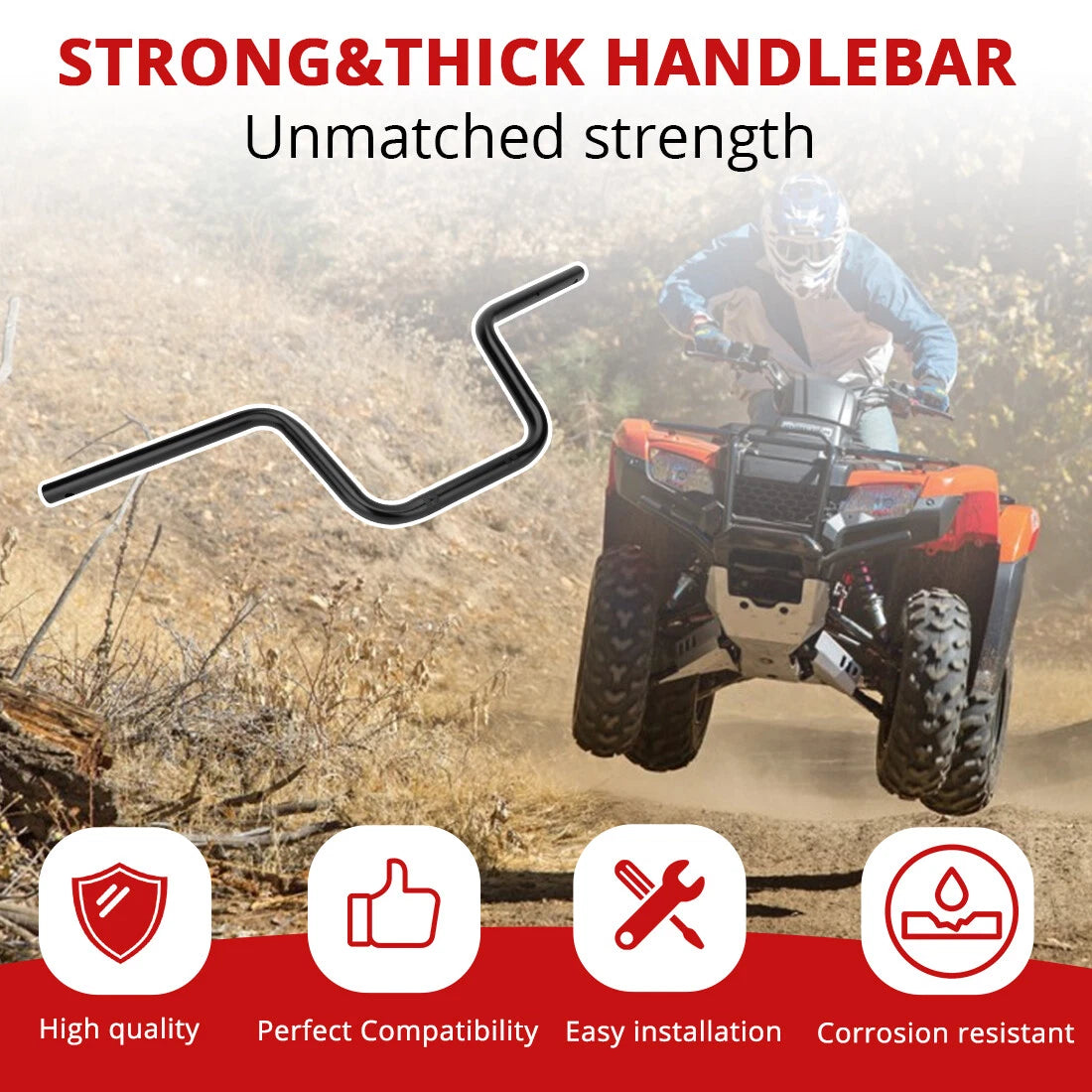 Handlebar 53100-HP5-600 for Honda Rancher 420 (2007–2013)