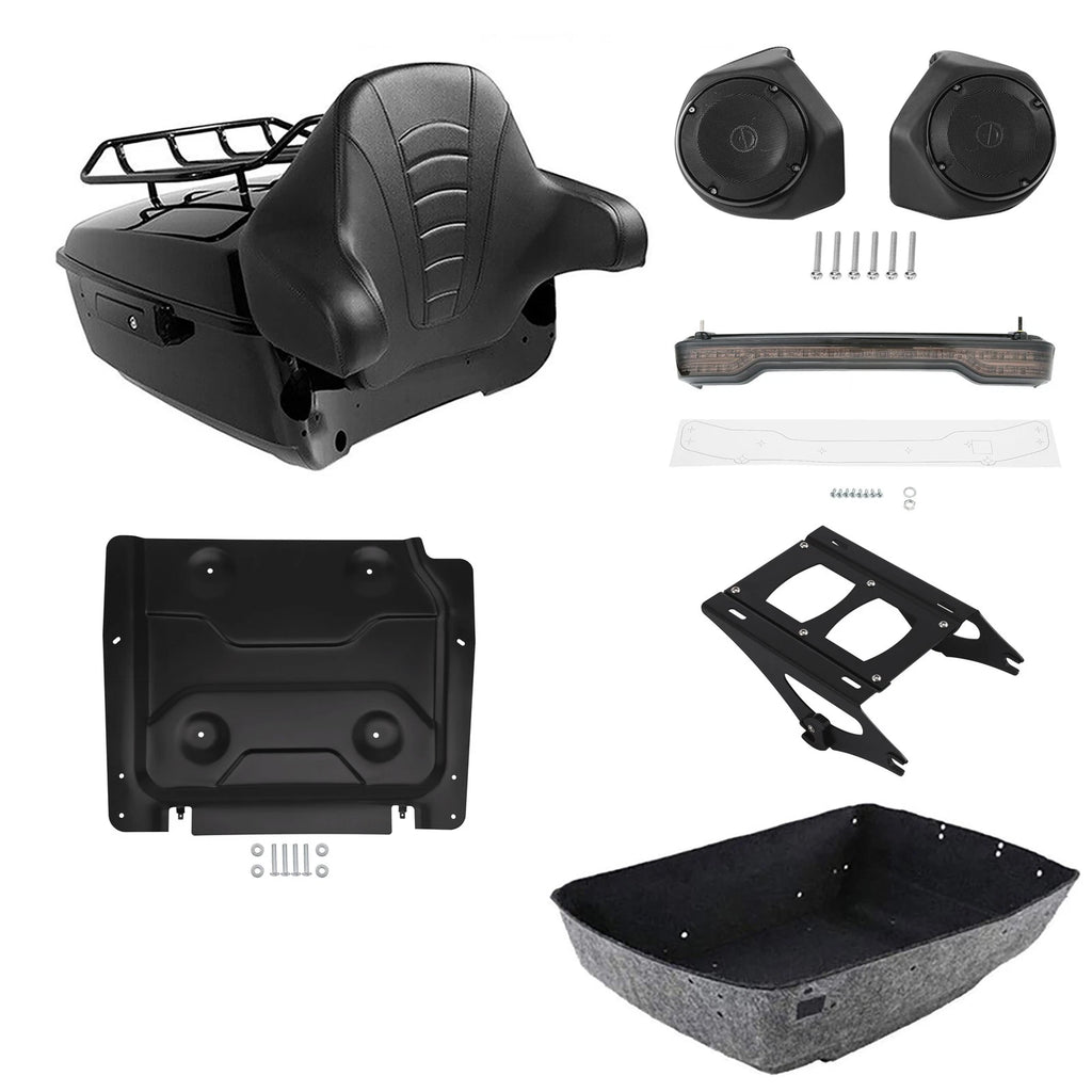 Trunk Backrest Mount Rack Light Speakers for Harley Electra Glide (2014–2026)