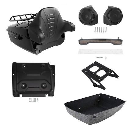 Trunk Backrest Mount Rack Light Speakers for Harley Electra Glide (2014–2026)