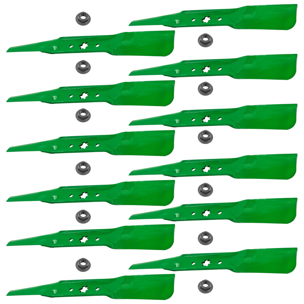 Deck Blades 54 Inch Replacement Set with Nuts for MTD Cub Cadet (2005–2015)