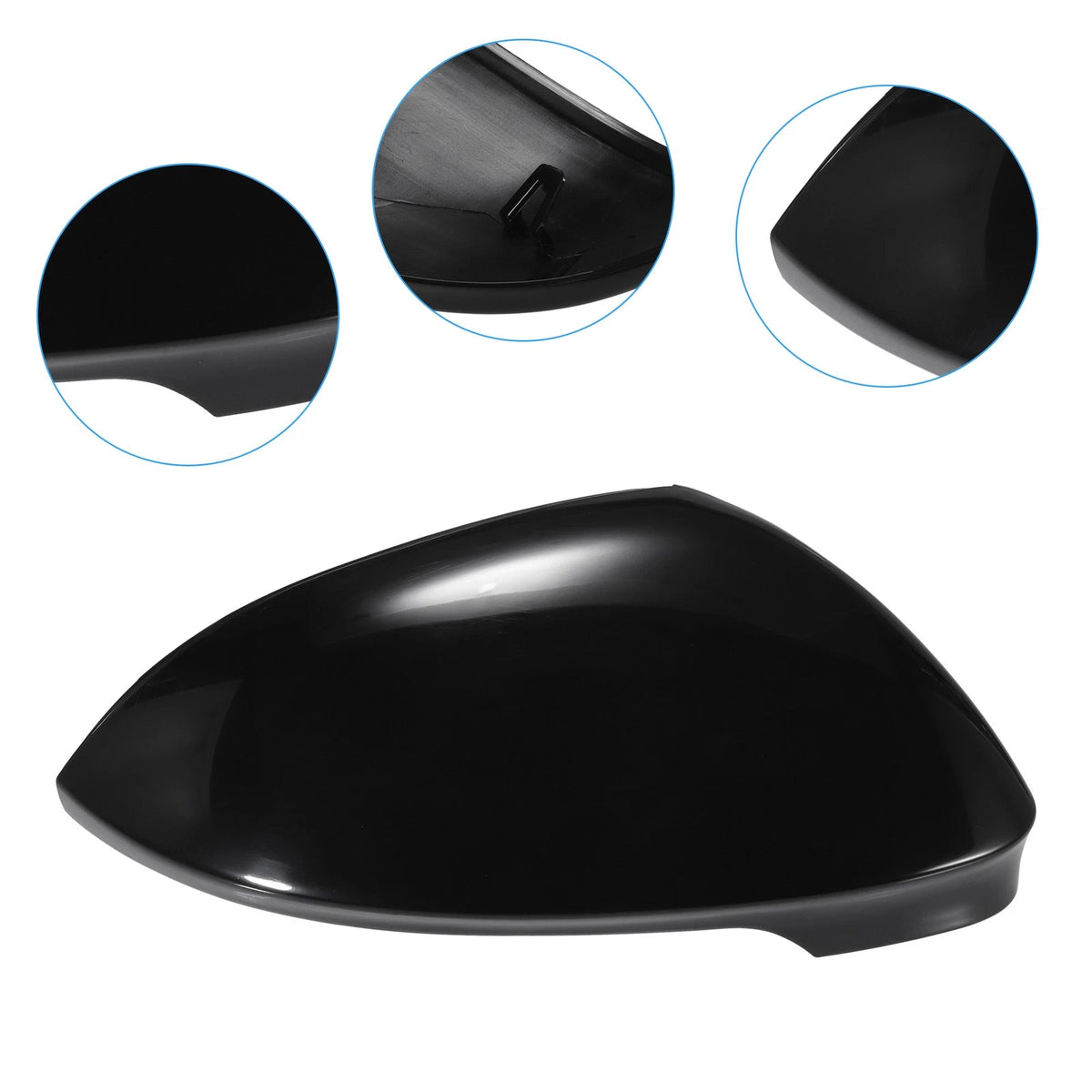 Right Side Mirror Cover Shell Trim Black for VW Golf MK8 (2020–2023)