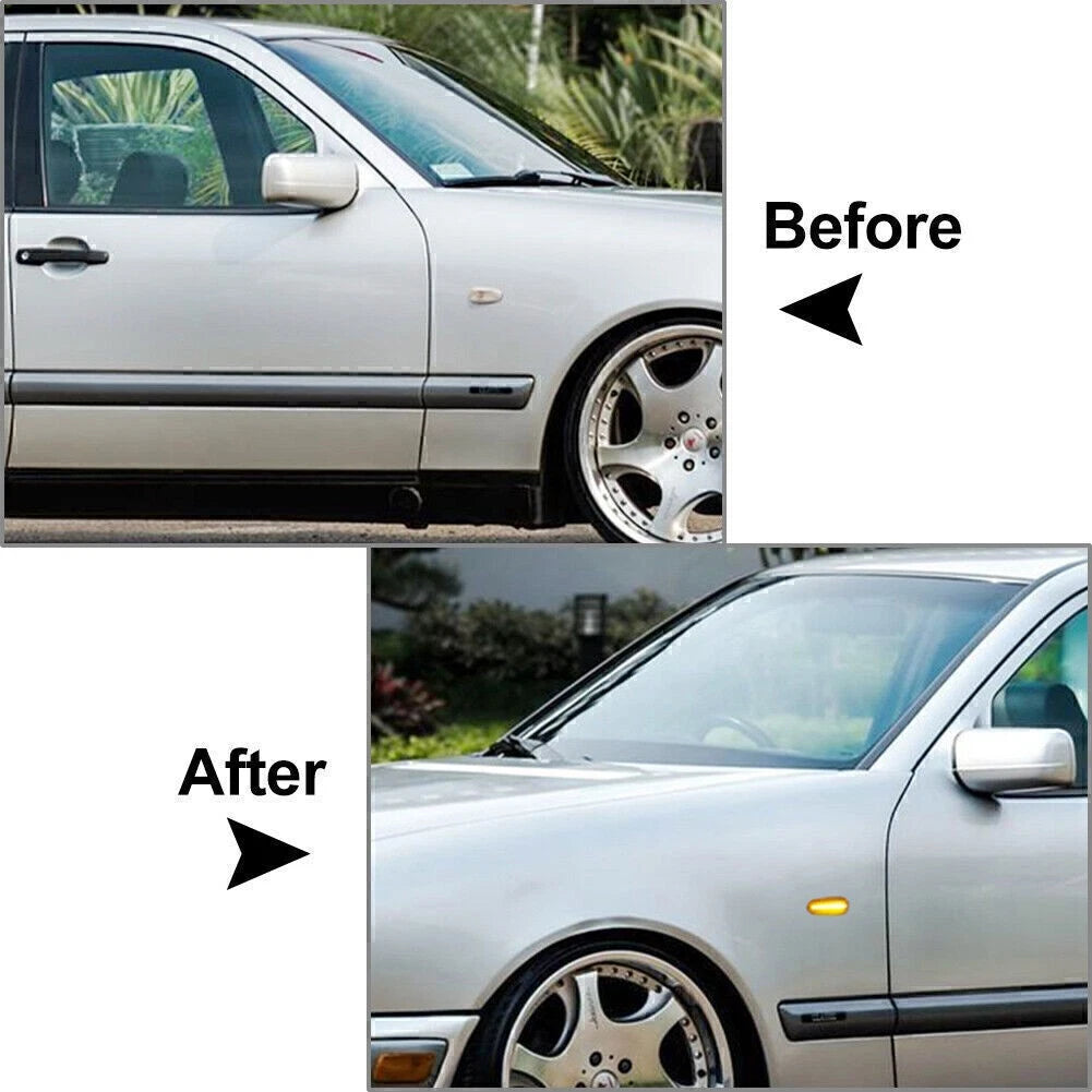LED Dynamic Side Marker Turn Signal Light for Mercedes Benz C E CLK (–)