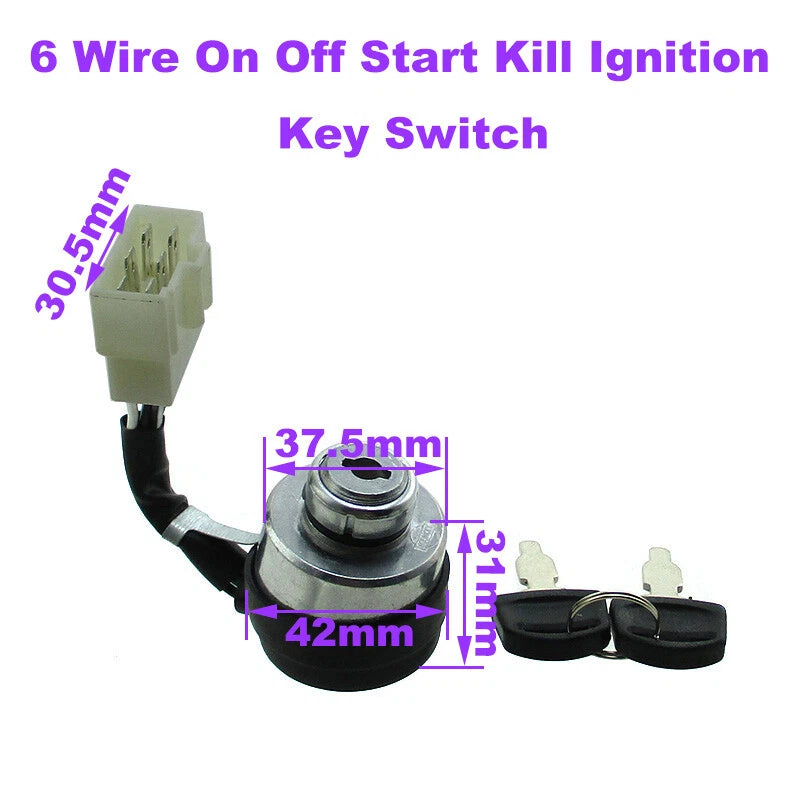 6 Wire Start Kill Ignition Key Switch for DuroMax XP4400E XP4400EH XP8500E