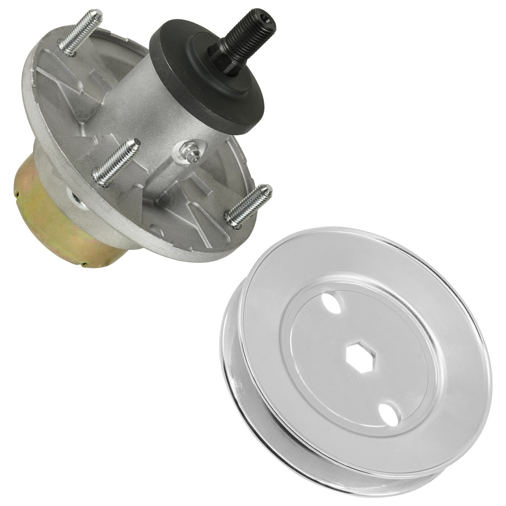 Mower Deck Spindle w Pulley Heavy Duty for John Deere 322 330 332 48 54 60 (2000–2009)