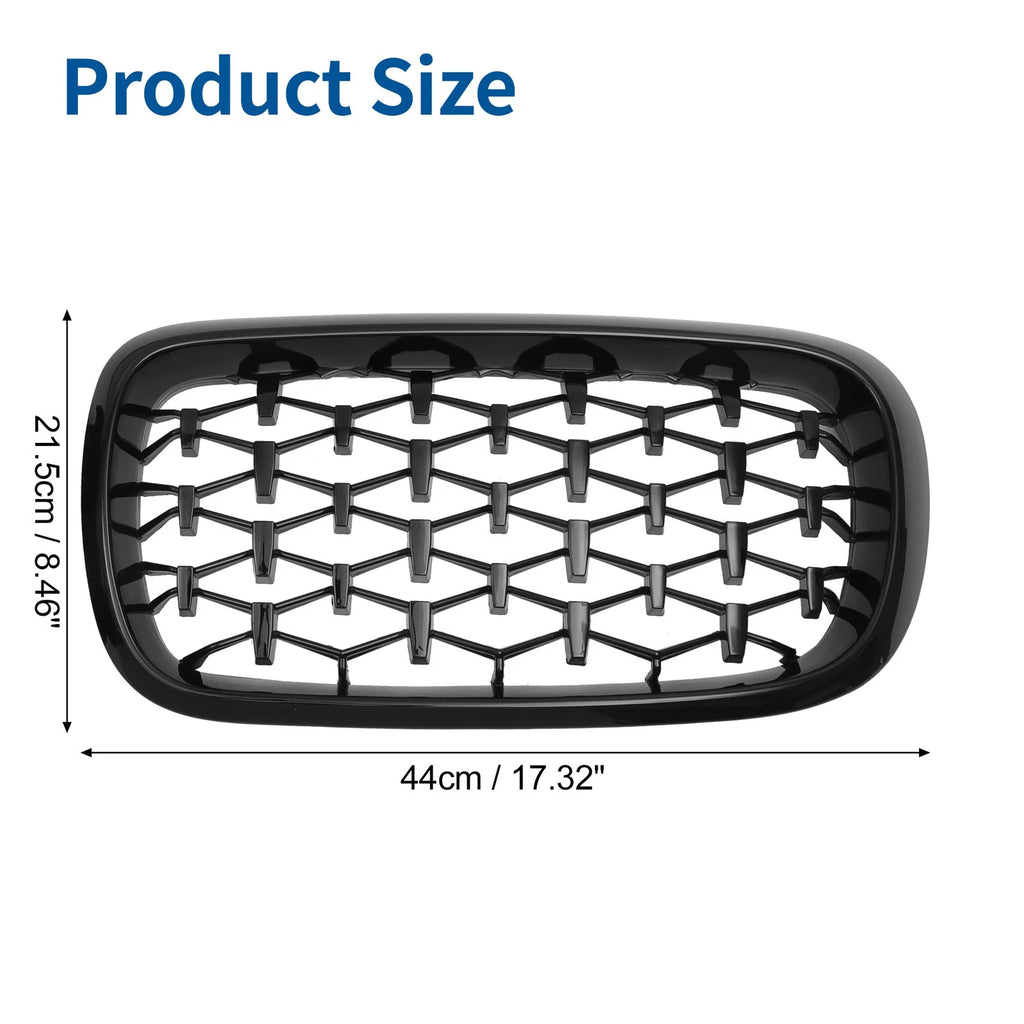 Hood Bumper Grille Grill Pair Front Replacement for BMW X5 F15 (2014–2016)