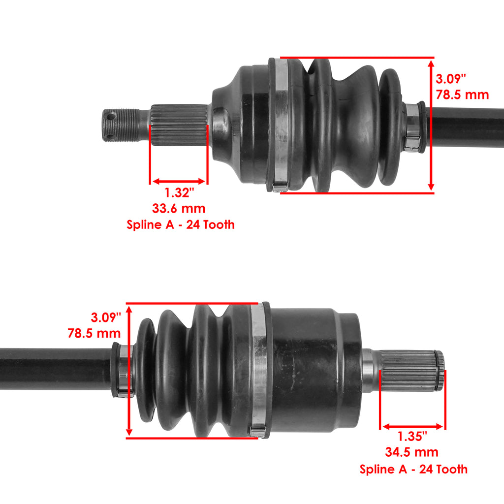 Caltric Rear Left Right CV Axles Replacement for Honda Rancher TRX420FA (2015–2019)