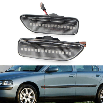 LED Dynamic Side Marker Turn Signal Light for Volvo S60 S80 V70 XC70/90 (2000–2010)