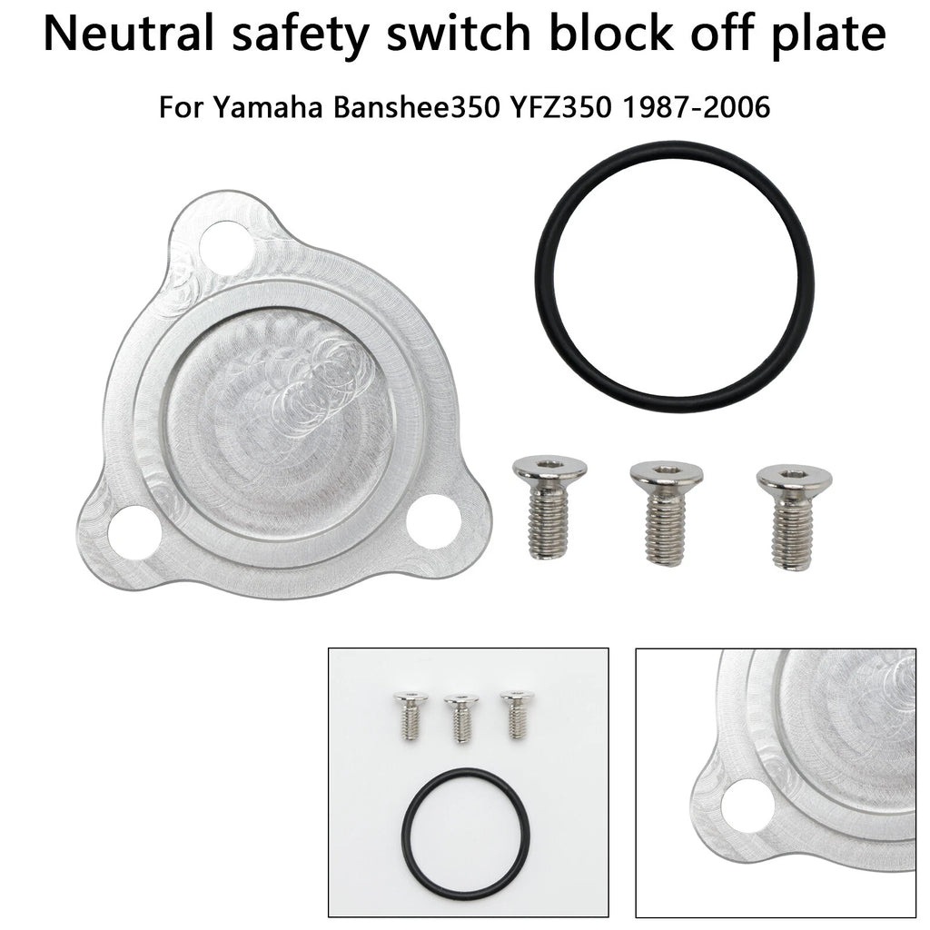 Neutral Safety Switch Block Off Plate for Yamaha Banshee 350 (1987–2006)