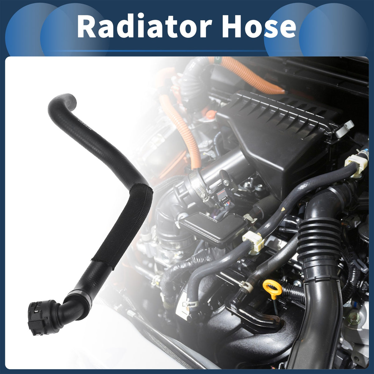 Radiator Hose Replacement for Audi A4 2.0L L4 (2005–2008) Black