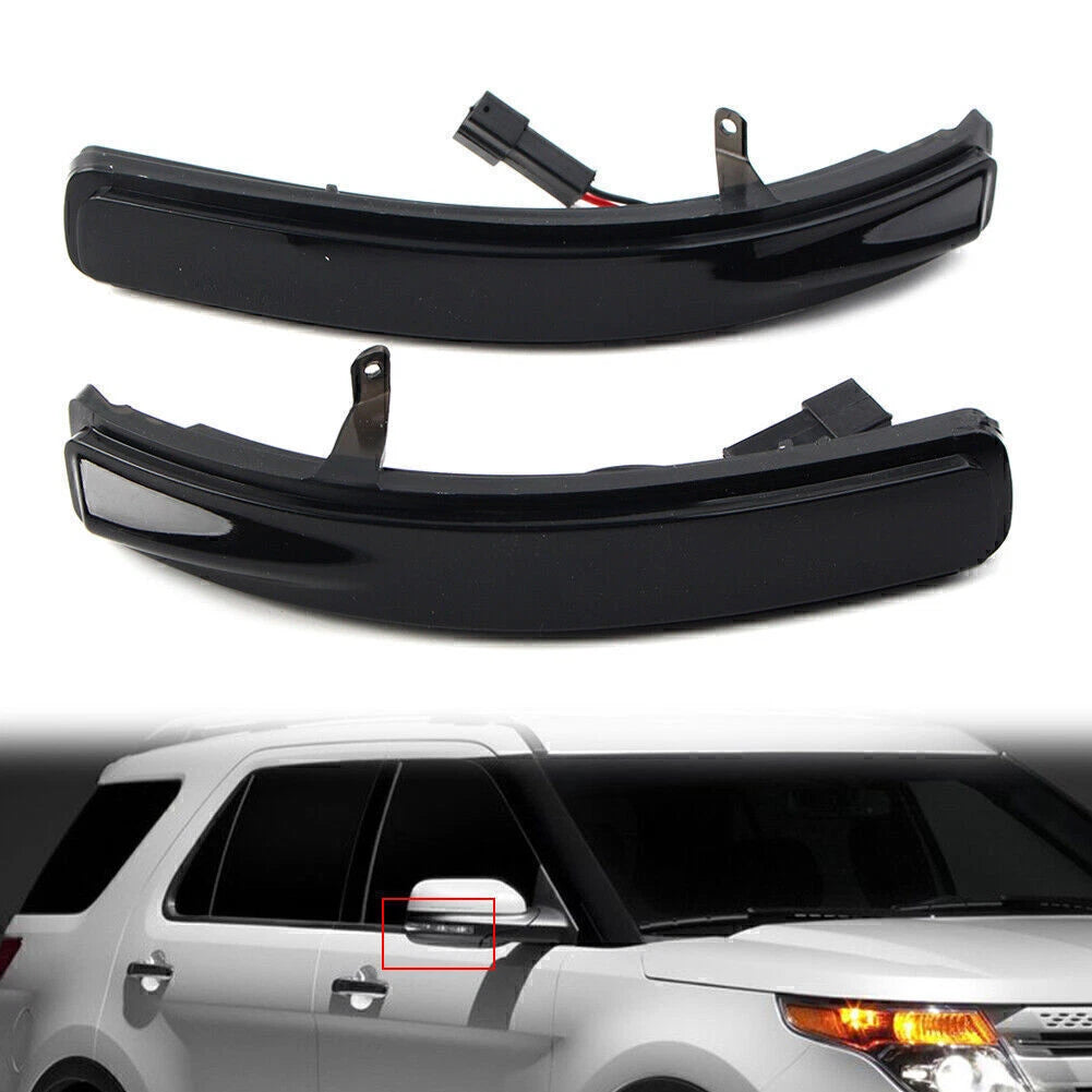 Pair Side Mirror with Dynamic Turn Signal for Ford Explorer (2011–2019)