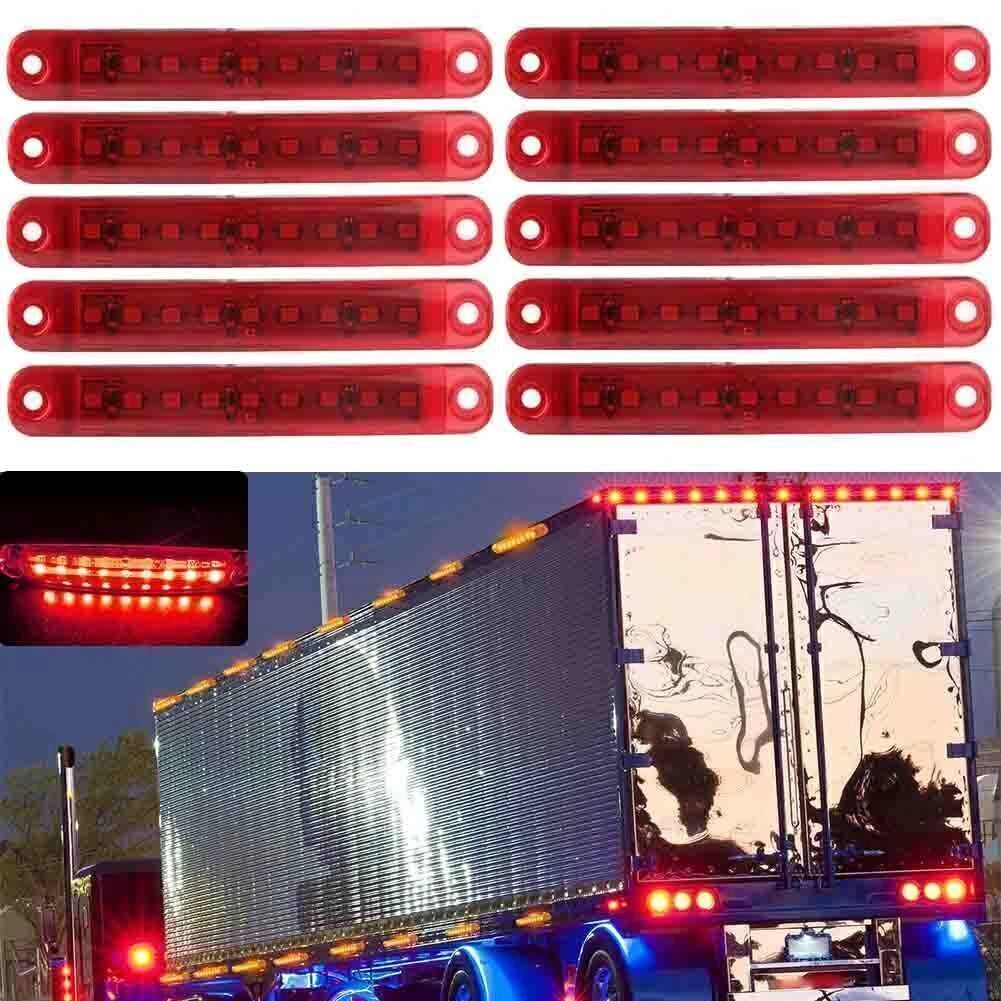 10X 9 LED Sealed Side Marker Clearance Light for Truck Trailer (Universal)