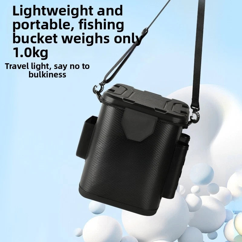Fishing Bucket for Boating Trips - Lightweight Hard Shell EVA Pail