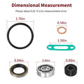 Water Pump Rebuild Kit w/ Clutch Cover Gasket Seal for Kawasaki KX60 (1985–2003)