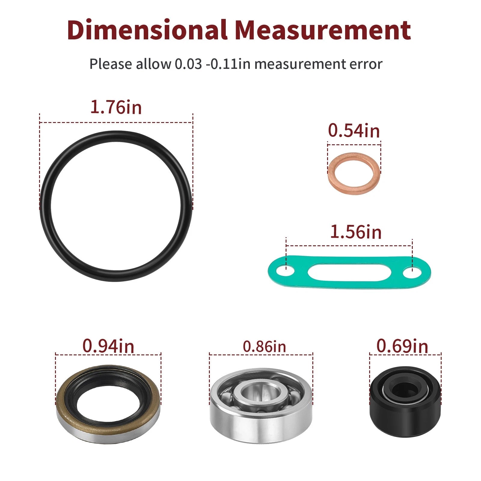 Water Pump Rebuild Kit w/ Clutch Cover Gasket Seal for Kawasaki KX60 (1985–2003)