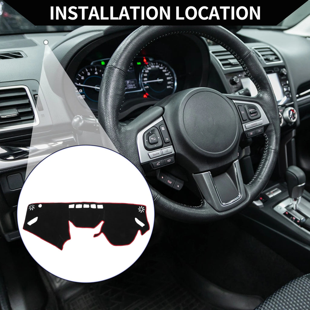 Dashboard Dash Cover Mat Replacement for Subaru Forester (2018–2024) Black