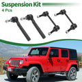 4 Pcs Outer Tie Rod Ends and Sway Bar Link Front Suspension Kit for Jeep (2005–2018)