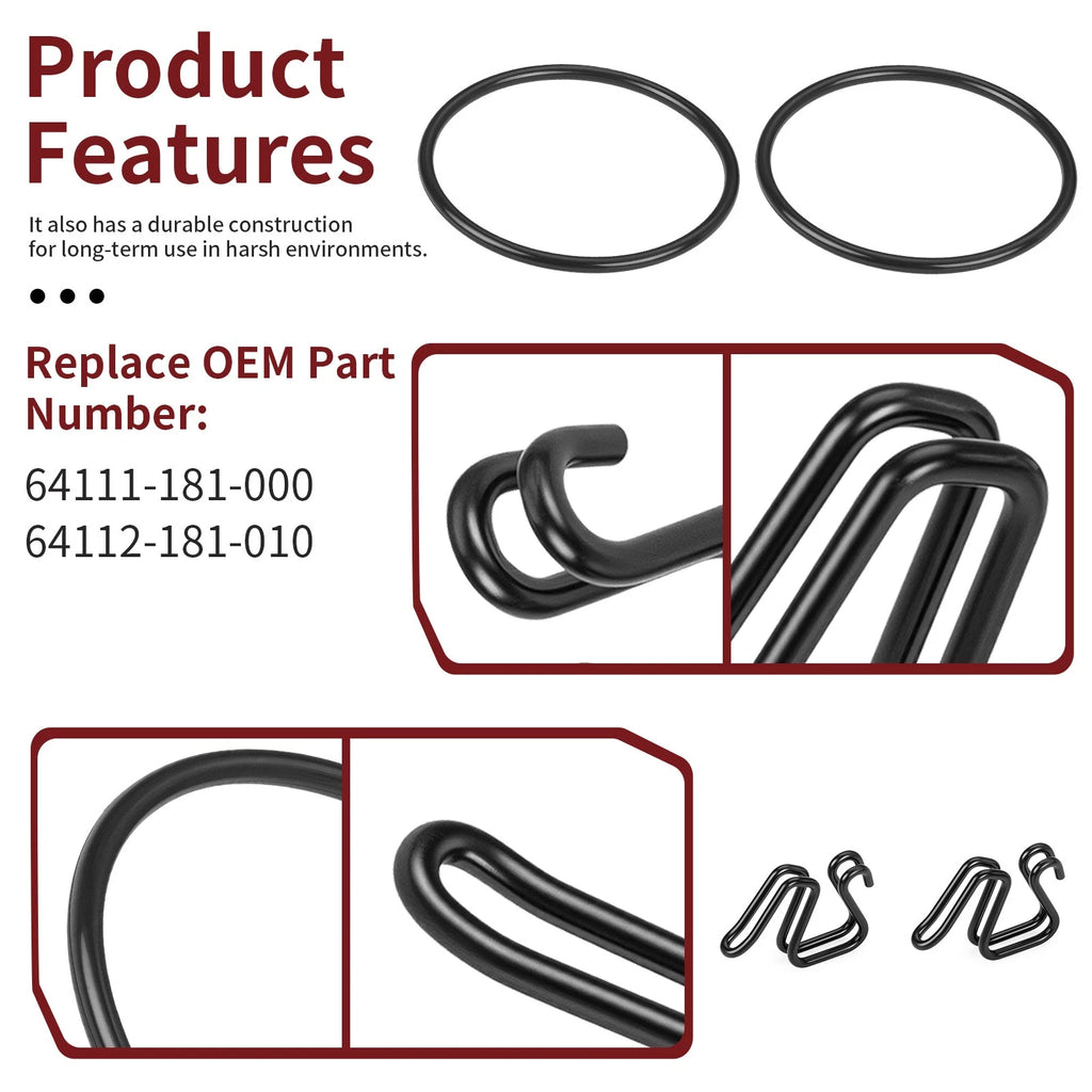 Front Number Plate Mount Clips & Bands for Honda Z50R (1979–1987) 64111-181-000