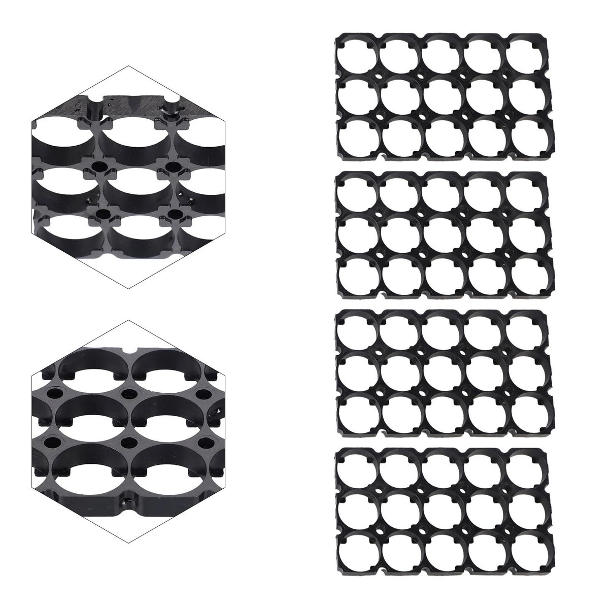 Battery Holder for DIY Organization (ABS+PC Plastic Frame)
