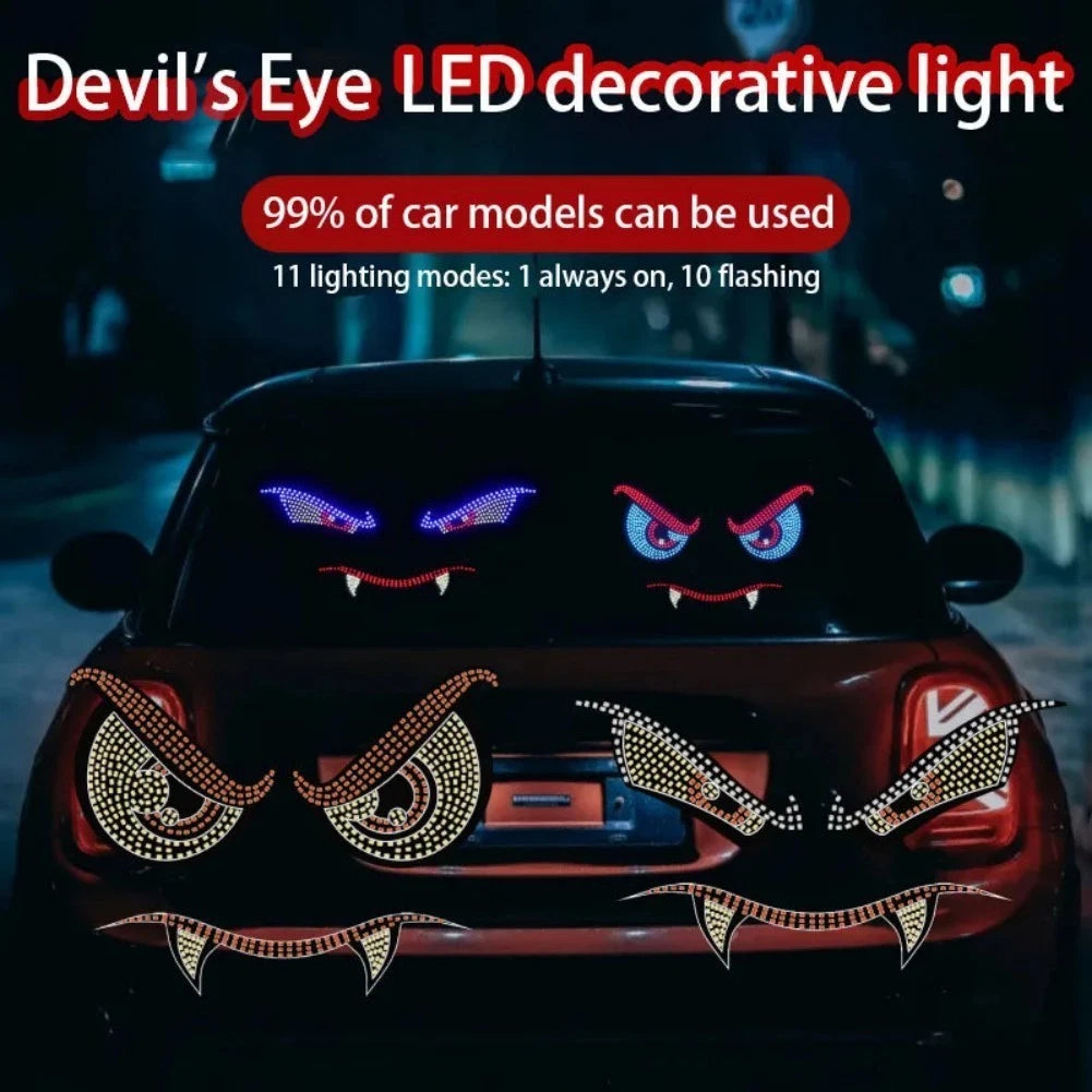 LED Devil Eye Lights for Truck Car (USB Powered, 11 Patterns)