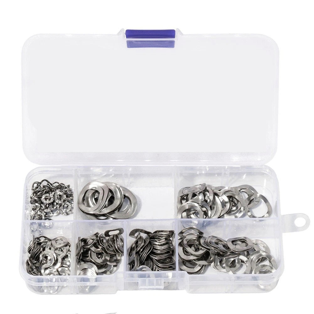 350pcs Wave Spring Washers for Secure Fastening (304 Stainless Steel)